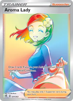Pokémon-Karte Aroma Lady 221/203