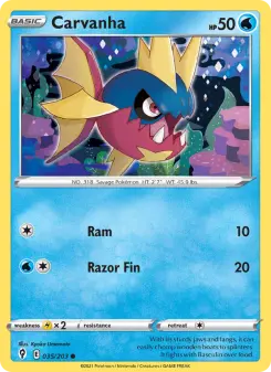 Pokémon-Karte Carvanha 035/203