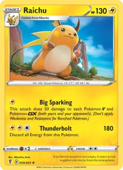 Pokémon-Karte Raichu 050/203