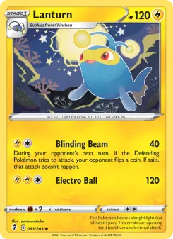 Pokémon-Karte Lanturn 053/203