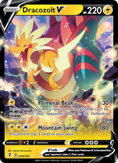 Pokémon-Karte Dracozolt V 058/203