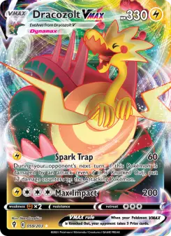 Pokémon-Karte Dracozolt VMAX 059/203