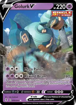Pokémon-Karte Golurk V 070/203