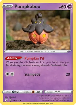 Pokémon-Karte Pumpkaboo 076/203