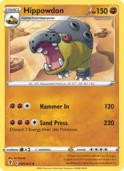 Pokémon-Karte Hippowdon 085/203