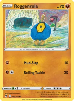 Pokémon-Karte Roggenrola 086/203