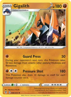 Pokémon-Karte Gigalith 088/203