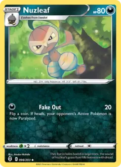 Pokémon-Karte Nuzleaf 096/203
