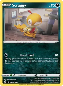 Pokémon-Karte Scraggy 098/203