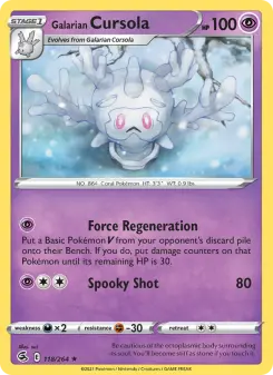 Pokémon-Karte Galarian Cursola 118/264