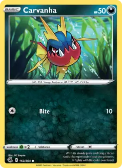 Pokémon-Karte Carvanha 162/264