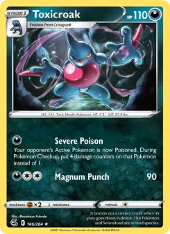 Pokémon-Karte Toxicroak 166/264