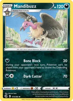 Pokémon-Karte Mandibuzz 173/264