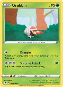 Pokémon-Karte Grubbin 018/264