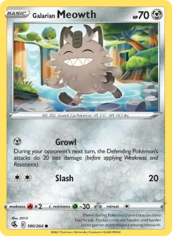 Pokémon-Karte Galarian Meowth 180/264