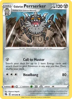 Pokémon-Karte Galarian Perrserker 181/264