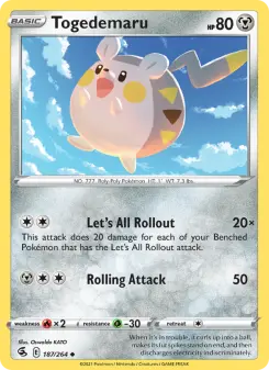 Pokémon-Karte Togedemaru 187/264