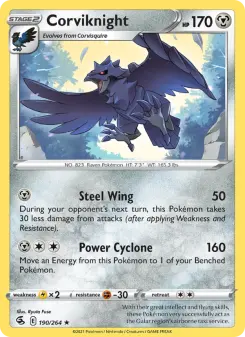 Pokémon-Karte Corviknight 190/264