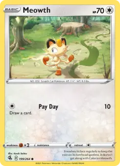 Pokémon-Karte Meowth 199/264