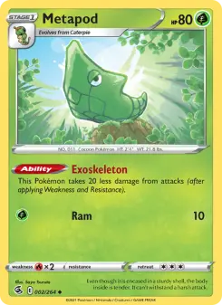 Pokémon-Karte Metapod 002/264