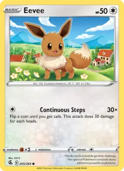 Pokémon-Karte Eevee 205/264