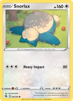 Pokémon-Karte Snorlax 206/264