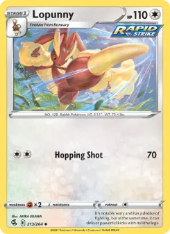 Pokémon-Karte Lopunny 213/264