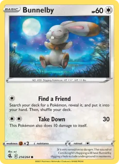 Pokémon-Karte Bunnelby 214/264