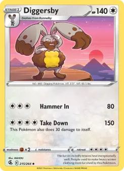 Pokémon-Karte Diggersby 215/264