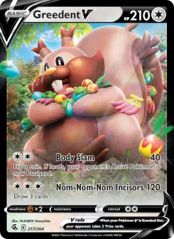 Pokémon-Karte Greedent V 217/264