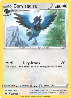 Pokémon-Karte Corvisquire 220/264