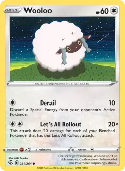 Pokémon-Karte Wooloo 221/264