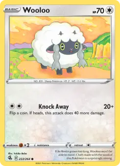 Pokémon-Karte Wooloo 222/264