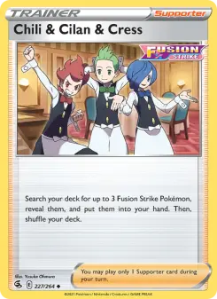 Pokémon-Karte Chili & Cilan & Cress 227/264