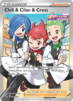 Pokémon-Karte Chili & Cilan & Cress 258/264
