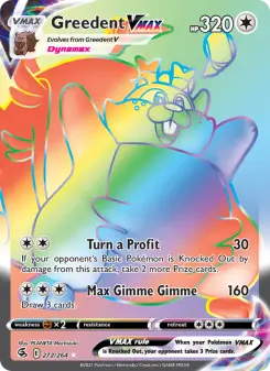 Pokémon-Karte Greedent VMAX 272/264