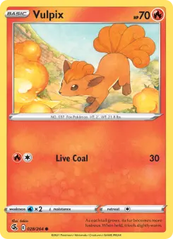 Pokémon-Karte Vulpix 028/264