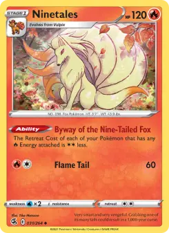 Pokémon-Karte Ninetales 031/264