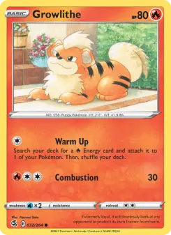 Pokémon-Karte Growlithe 032/264