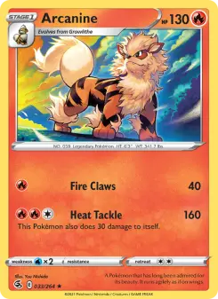 Pokémon-Karte Arcanine 033/264