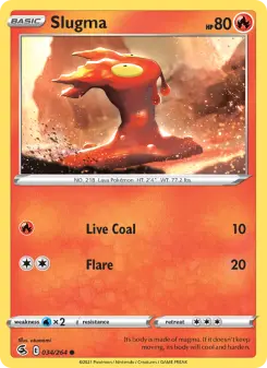 Pokémon-Karte Slugma 034/264