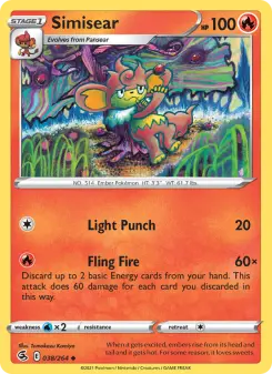 Pokémon-Karte Simisear 038/264