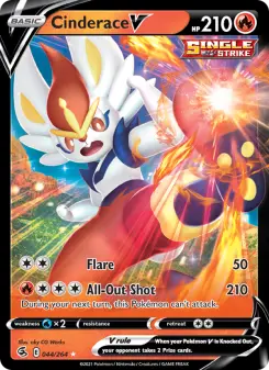 Pokémon-Karte Cinderace V 044/264