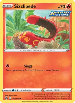 Pokémon-Karte Sizzlipede 047/264