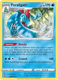 Pokémon-Karte Feraligatr 057/264