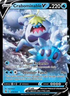 Pokémon-Karte Crabominable V 076/264