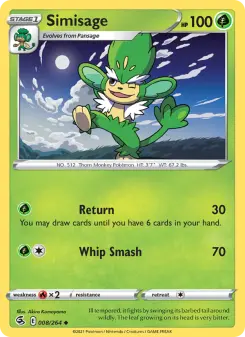 Pokémon-Karte Simisage 008/264