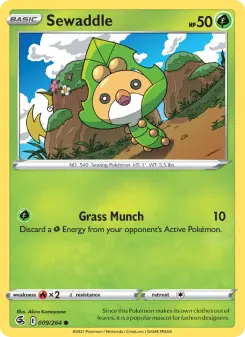 Pokémon-Karte Sewaddle 009/264