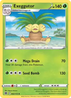 Pokémon-Karte Exeggutor 002/172