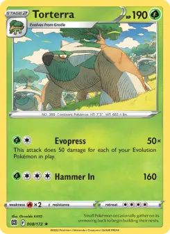 Pokémon-Karte Torterra 008/172